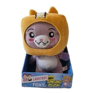 LankyBox Foxy Singing Plush Toy—10-in Collectible New Open Box